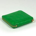 Bottega Veneta Intrecciato Wallet Zip Around Bifold Leather Green — view 2
