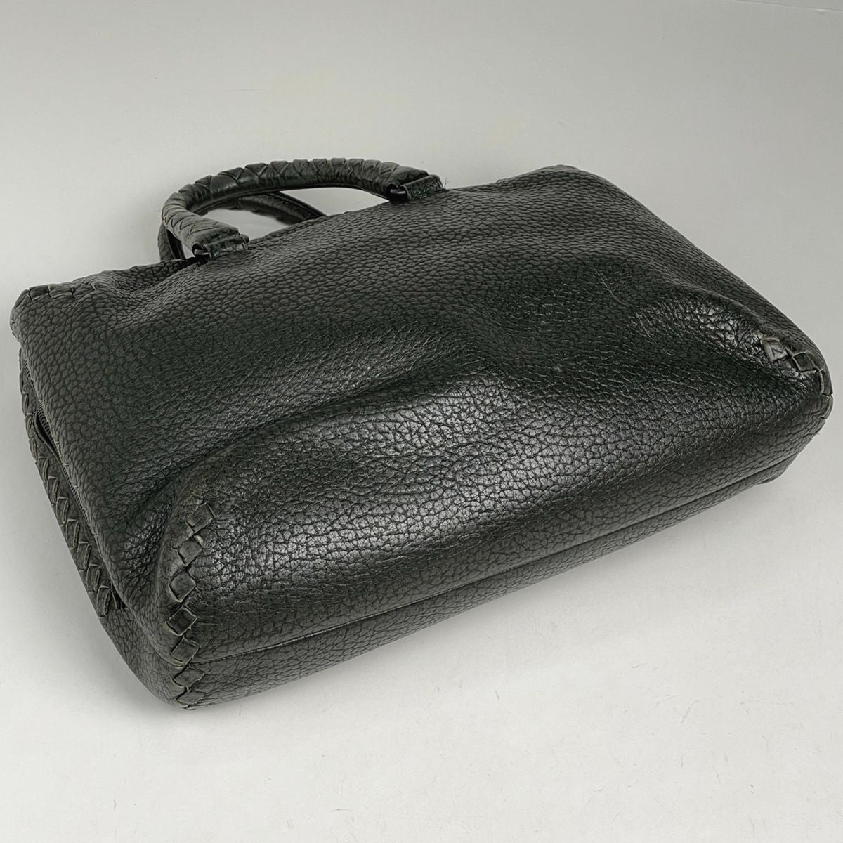 Bottega Veneta Intrecciato Handbag Khaki Leather Green — view 2