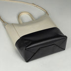 Celine Vertical Cabas Small Tote 2-Way Shoulder Bag Bicolor Leather Ladies — view 2