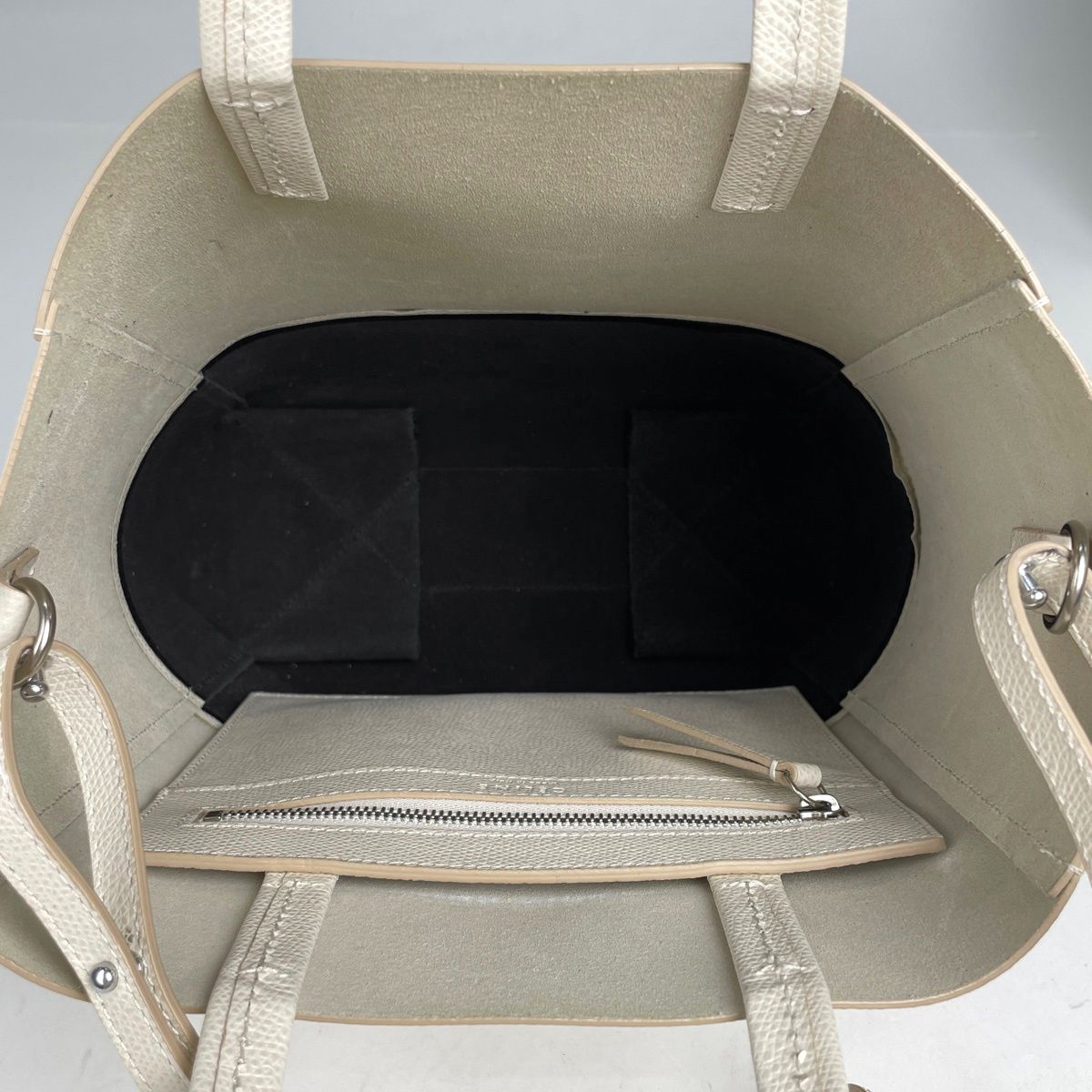 Celine Vertical Cabas Small Tote 2-Way Shoulder Bag Bicolor Leather Ladies — view 9