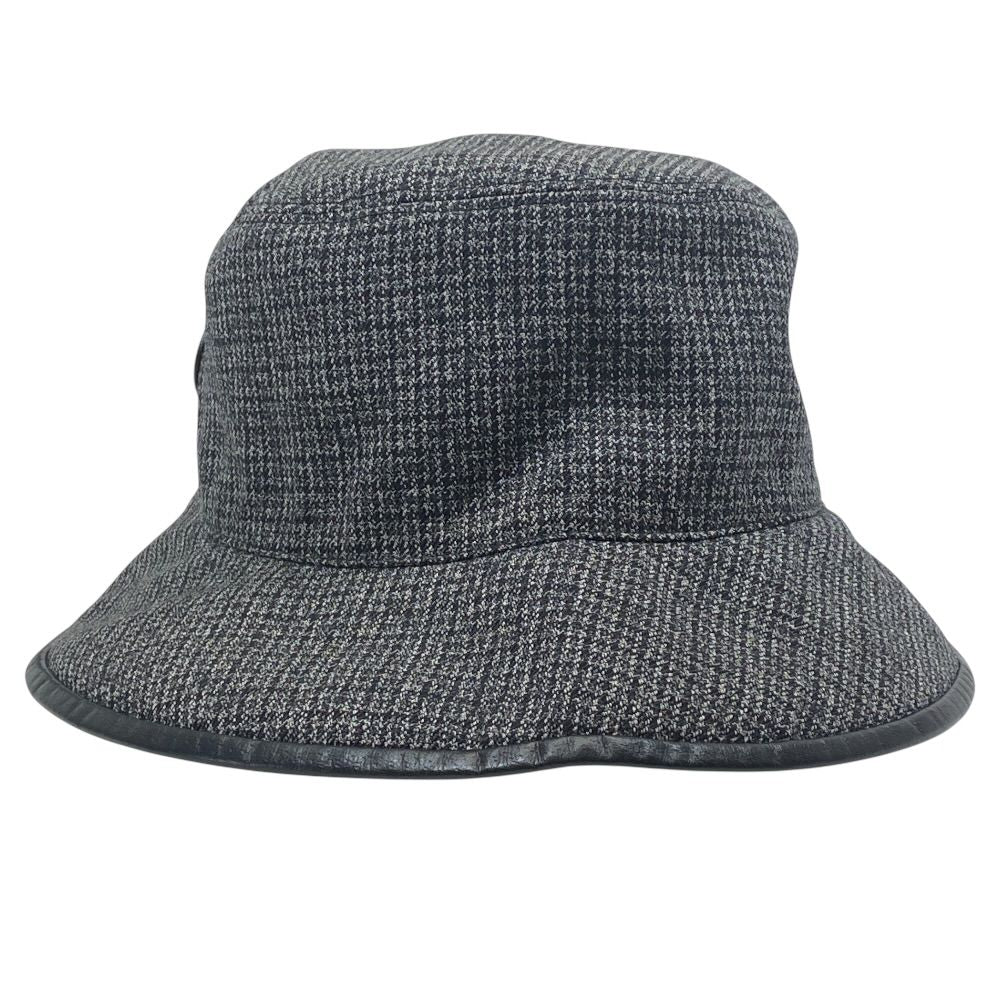 Gucci GG Plaid Reversible Bucket Hat Black Street Casual Trend — view 8