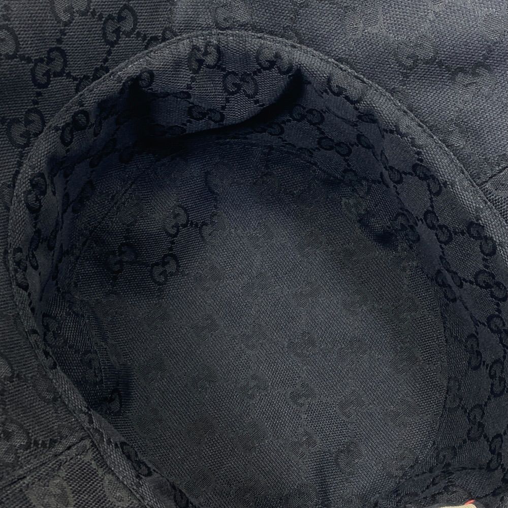 Gucci GG Plaid Reversible Bucket Hat Black Street Casual Trend — view 6