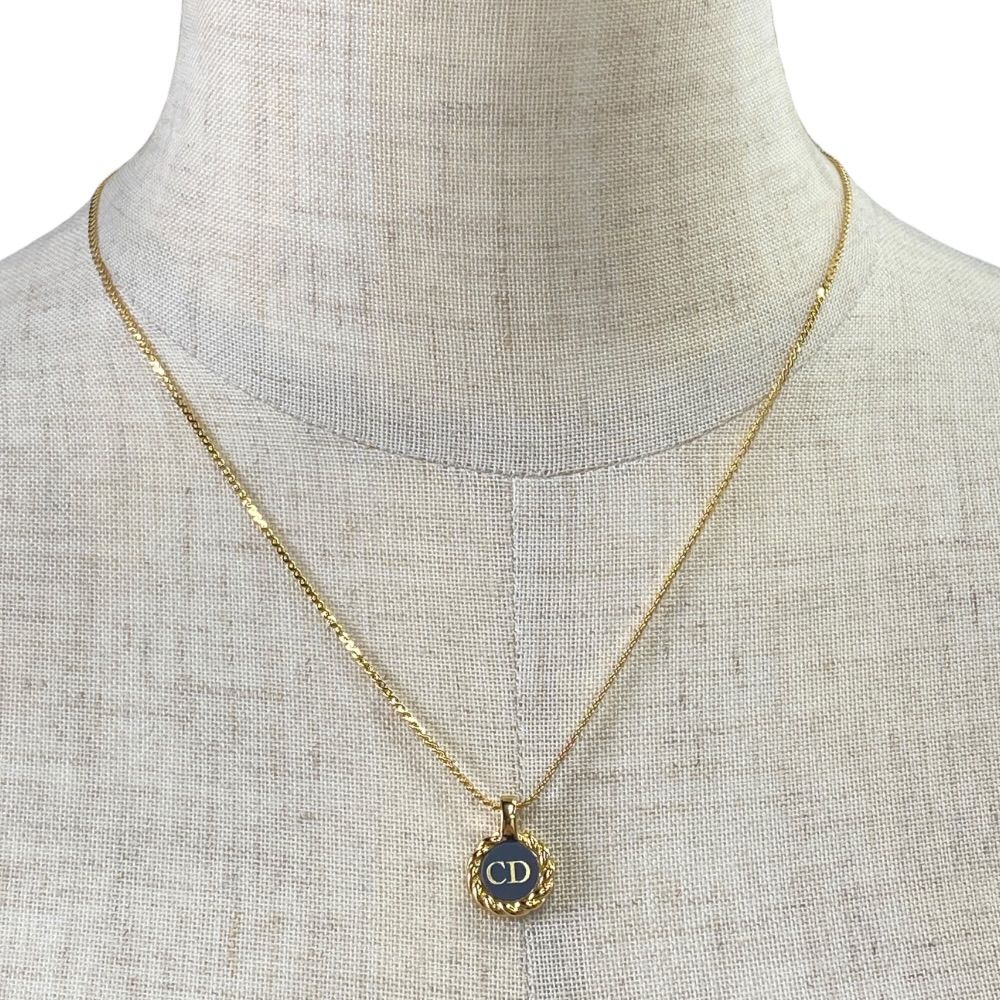 Dior Logo Necklace CD Gold Plated Color — view 9