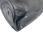 Gucci Soho Leather Mini Boston Bag Interlocking GG Logo Black — view 3