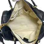 Gucci Soho Leather Mini Boston Bag Interlocking GG Logo Black — view 5
