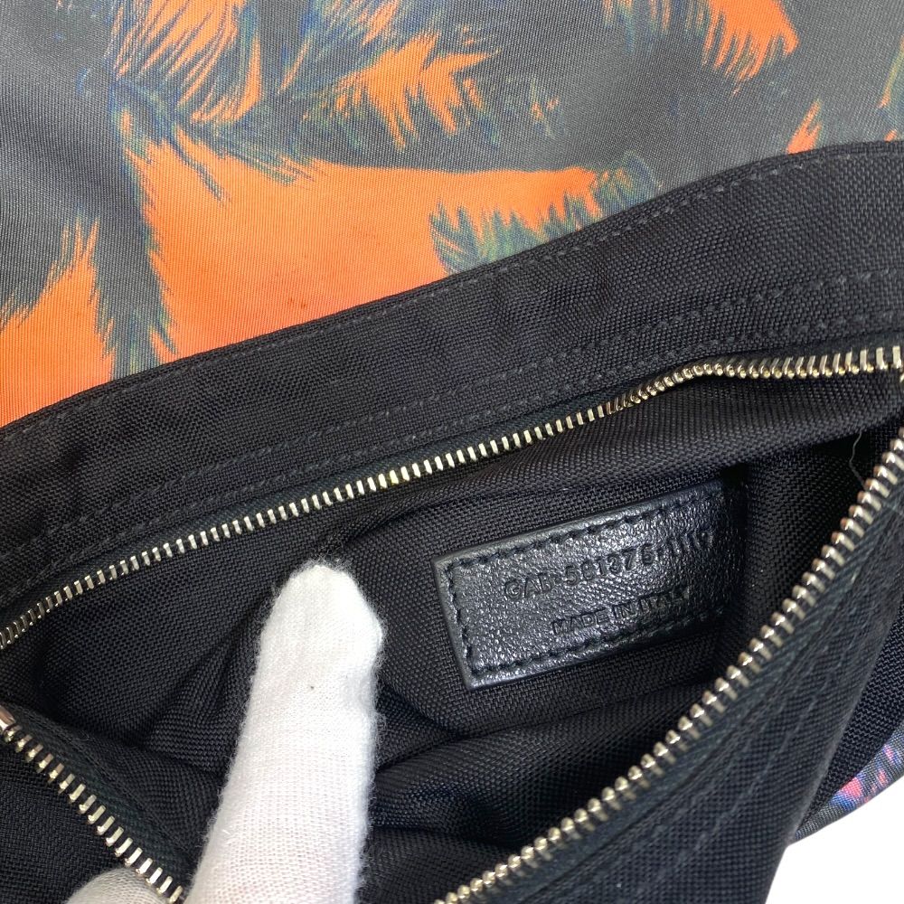 Saint Laurent Paris Palm Tree Pattern Nylon Pink Orange Belt Bag — view 8