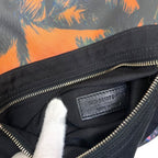Saint Laurent Paris Palm Tree Pattern Nylon Pink Orange Belt Bag — view 8
