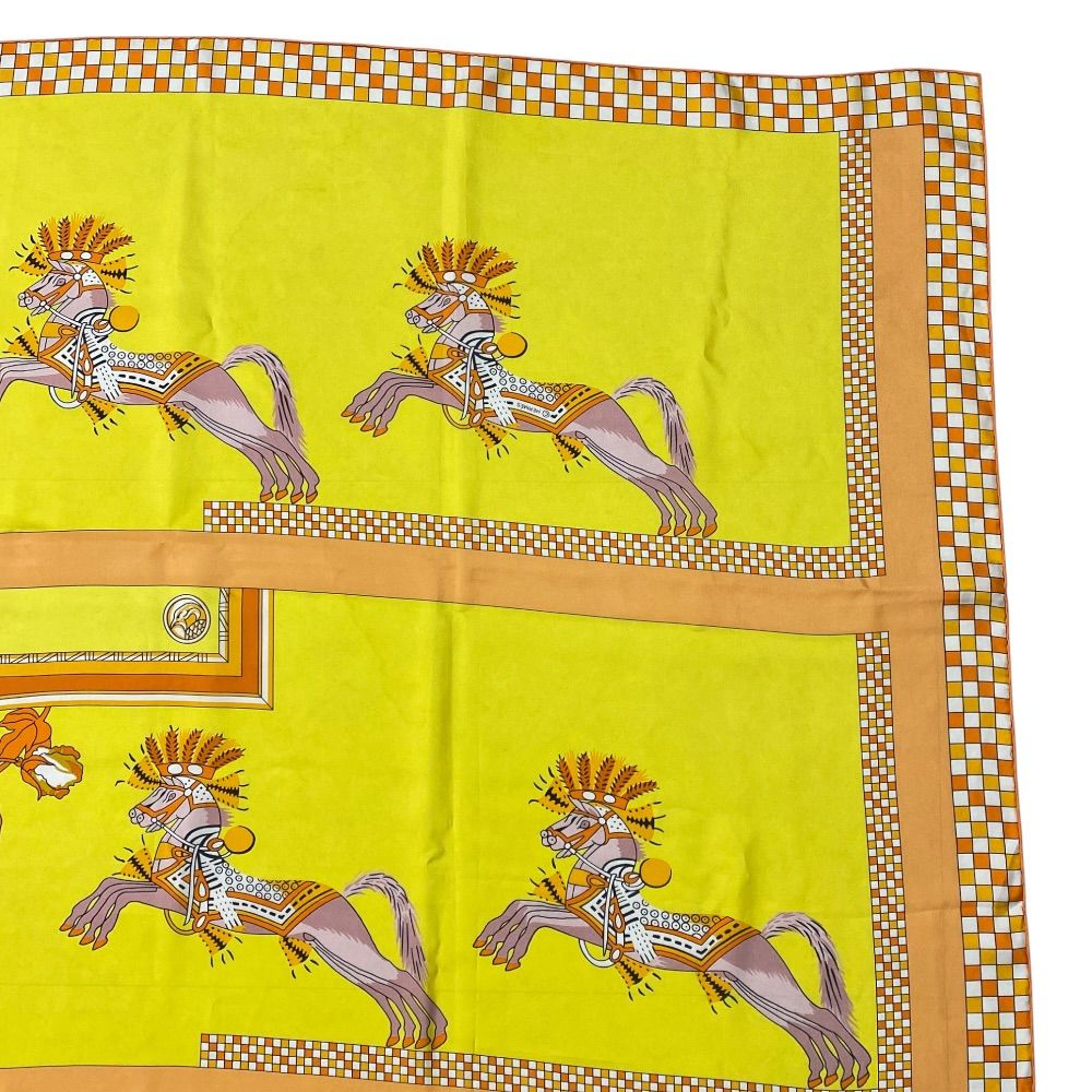 Hermes Scarf Carre 140 Large Shawl Harnais Francais en Sequences Horse Tack — view 3