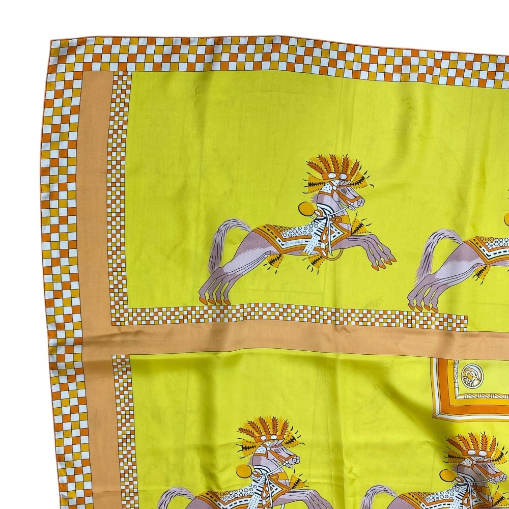 Hermes Scarf Carre 140 Large Shawl Harnais Francais en Sequences Horse Tack — view 6