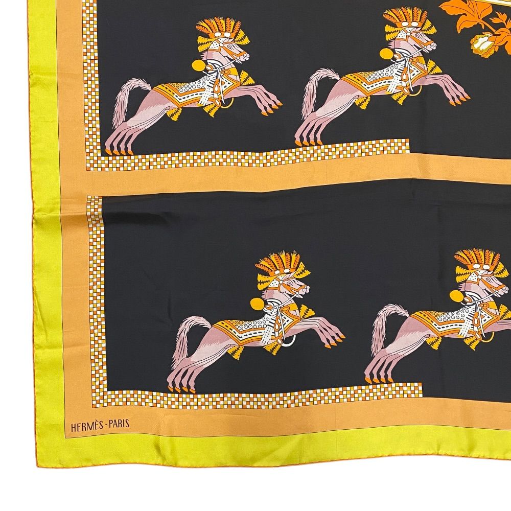 Hermes Scarf Carre 140 Large Shawl Harnais Francais en Sequences Horse Tack — view 5