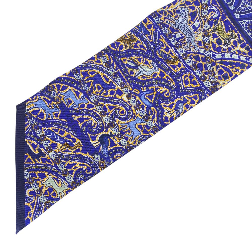 Hermes Maxi Twill Long Scarf Type Persian Equestrian Pattern Oriental — view 2