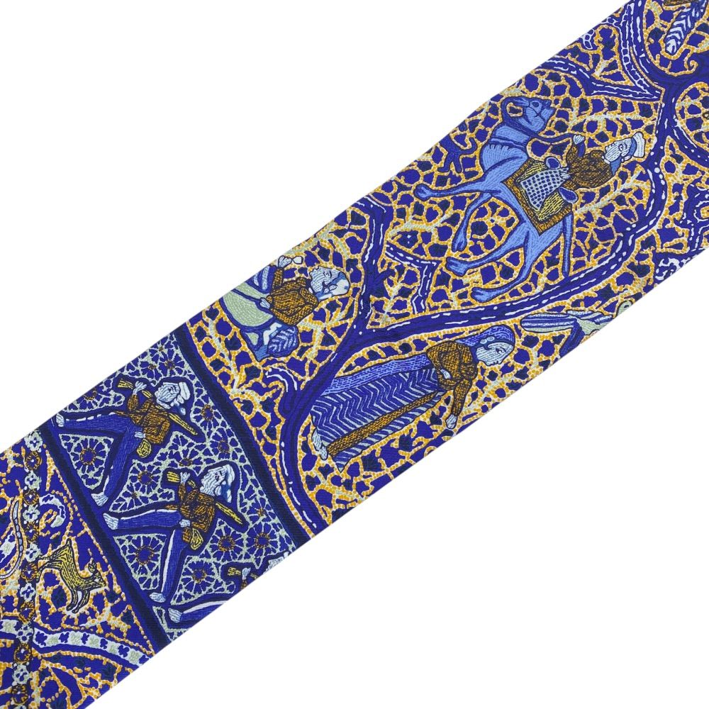 Hermes Maxi Twill Long Scarf Type Persian Equestrian Pattern Oriental — view 3