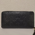 Louis Vuitton Zippy Wallet Monogram Empreinte Noir Black — view 2