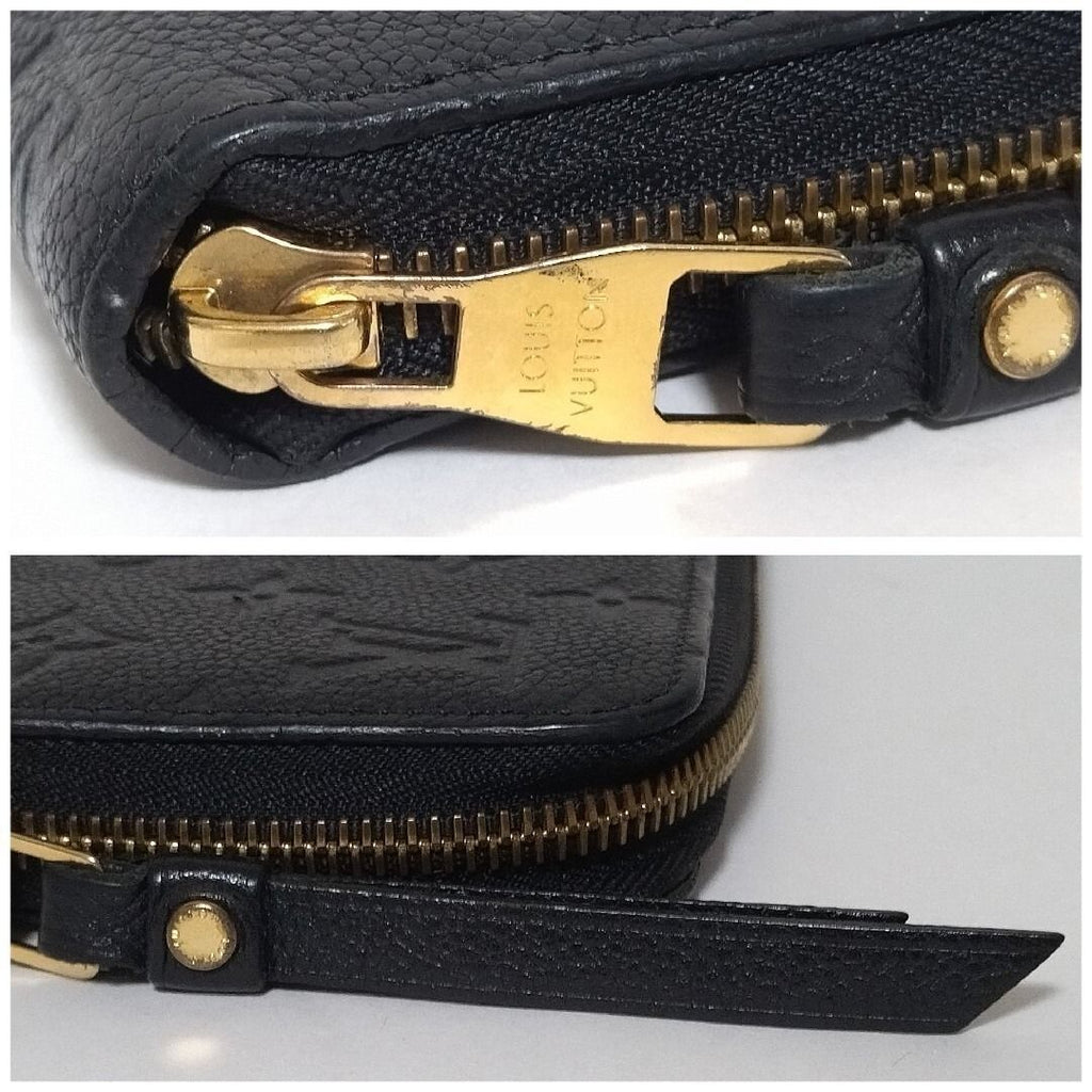 Louis Vuitton Zippy Wallet Monogram Empreinte Noir Black — view 5