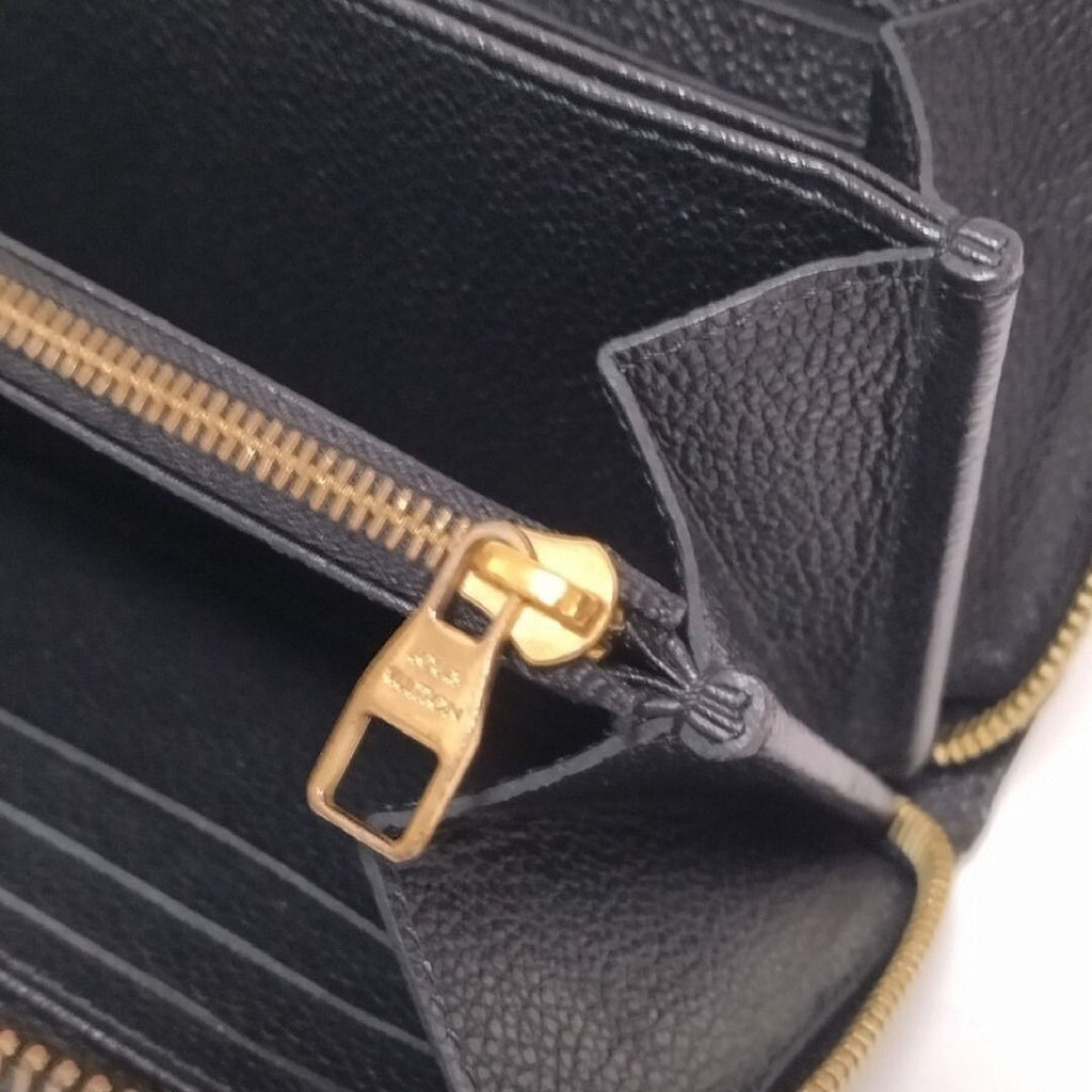 Louis Vuitton Zippy Wallet Monogram Empreinte Noir Black — view 8