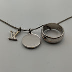 Louis Vuitton Monogram Ring Necklace Silver — view 4