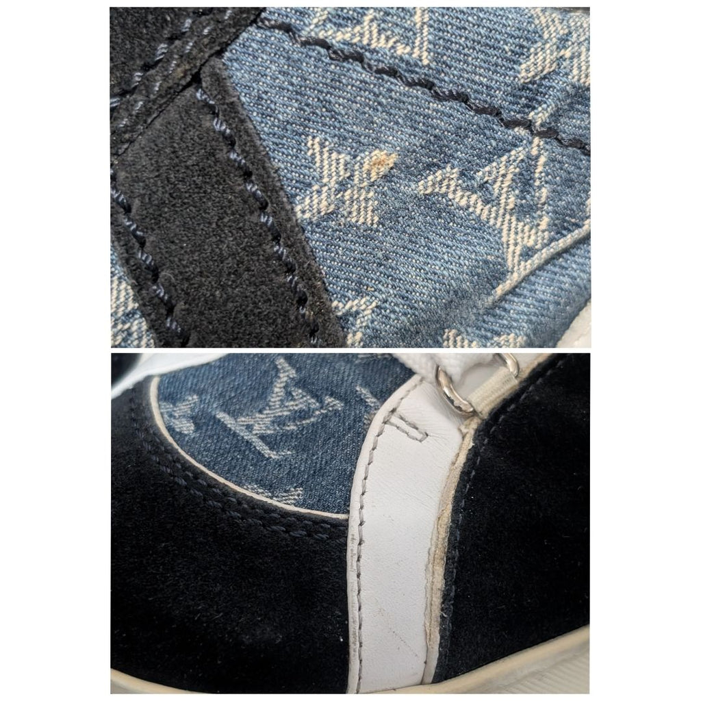 Louis Vuitton Monogram Denim Suede Blue Sneakers — view 9