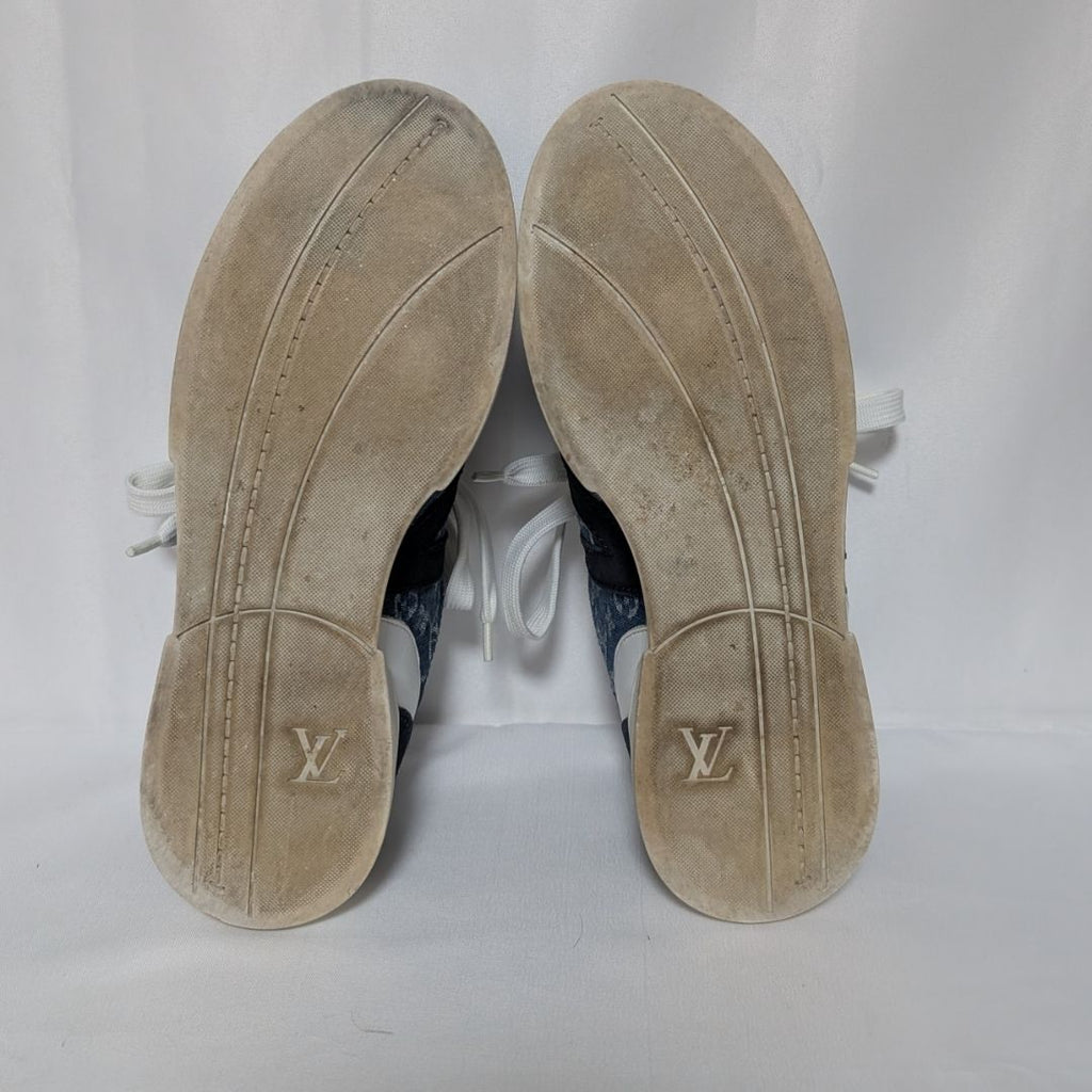 Louis Vuitton Monogram Denim Suede Blue Sneakers — view 5
