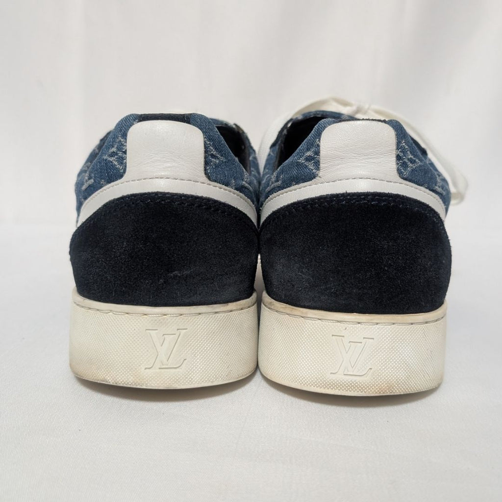 Louis Vuitton Monogram Denim Suede Blue Sneakers — view 4