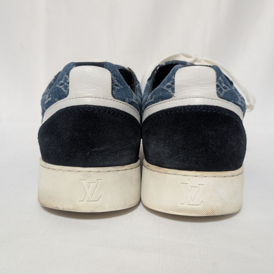 Louis Vuitton Monogram Denim Suede Blue Sneakers — view 4