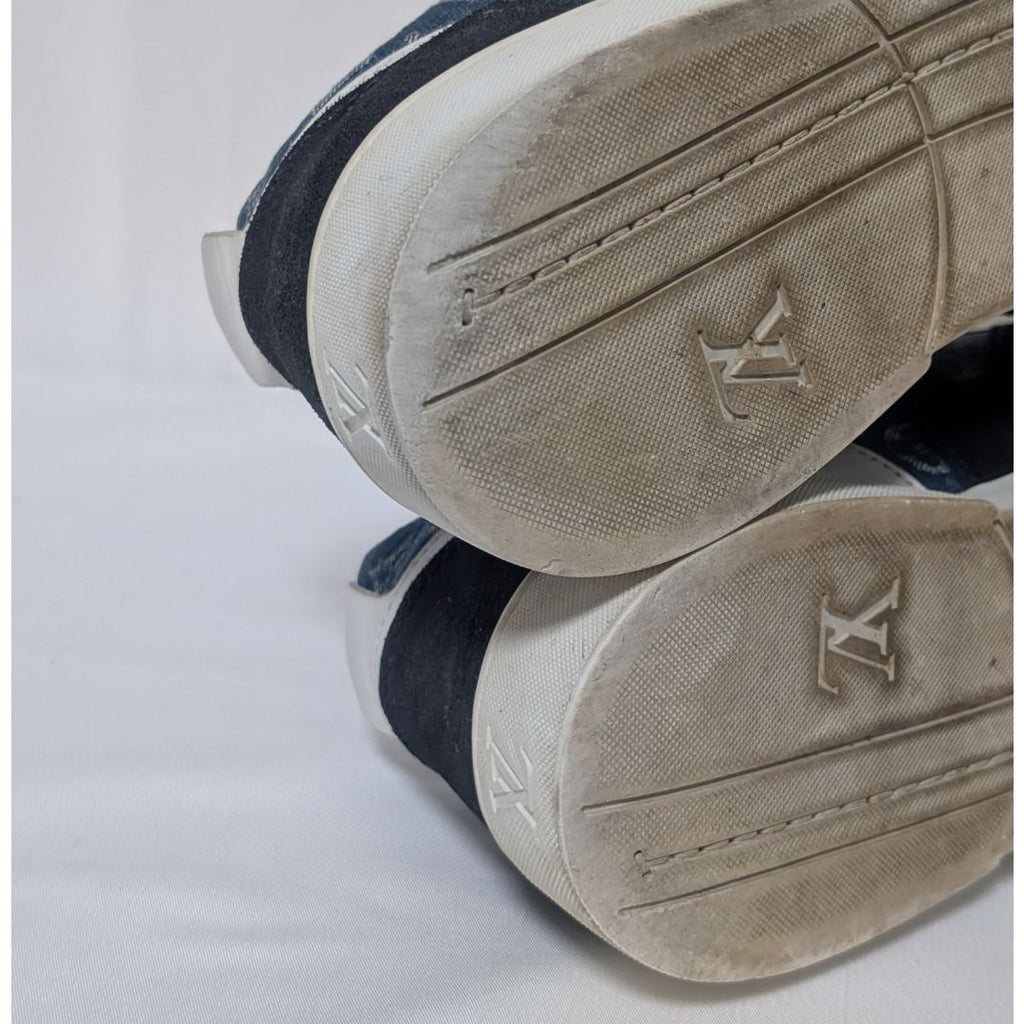 Louis Vuitton Monogram Denim Suede Blue Sneakers — view 7
