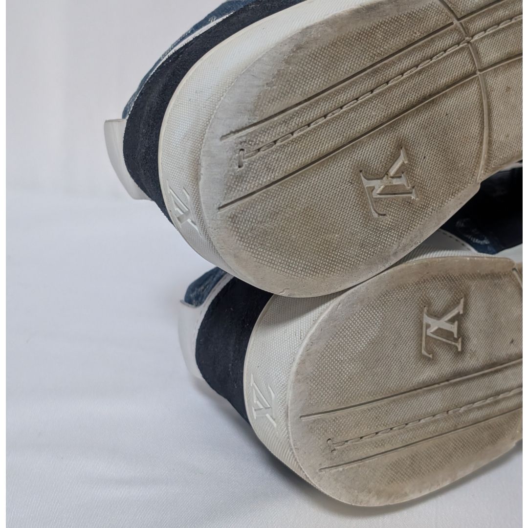 Louis Vuitton Monogram Denim Suede Blue Sneakers — view 7