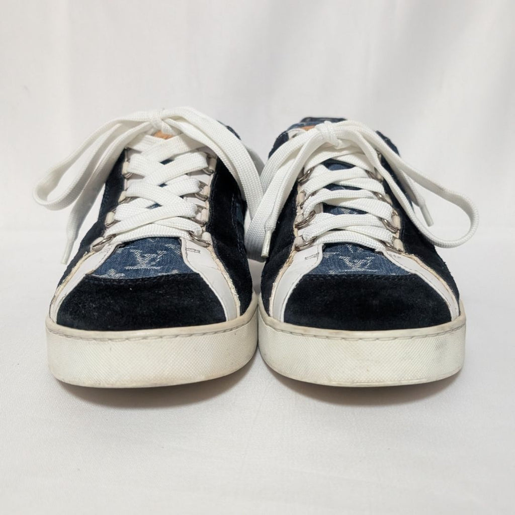 Louis Vuitton Monogram Denim Suede Blue Sneakers — view 3
