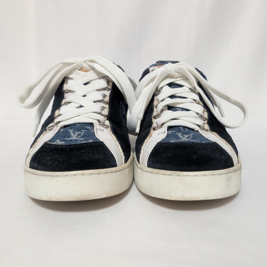 Louis Vuitton Monogram Denim Suede Blue Sneakers — view 3