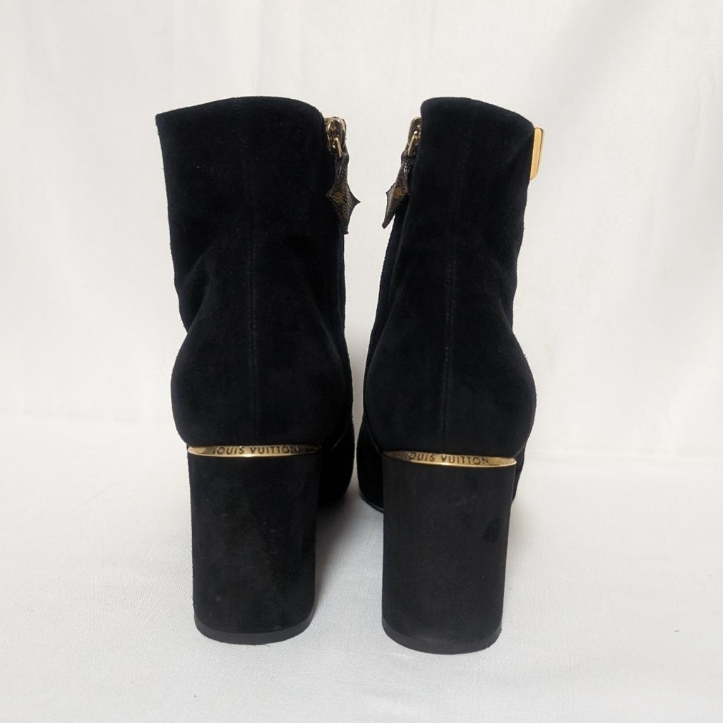 Louis Vuitton Skyline Ankle Boots Suede Black — view 5