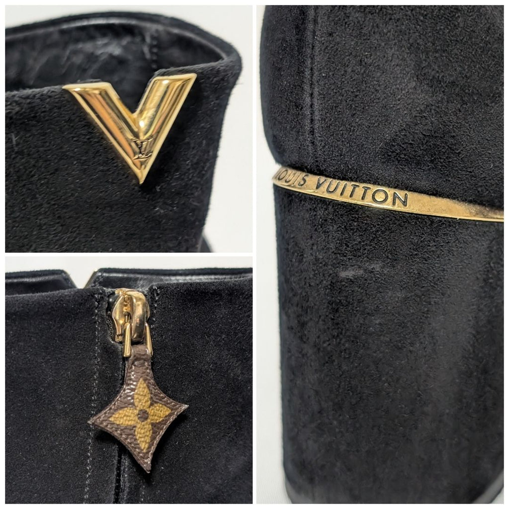 Louis Vuitton Skyline Ankle Boots Suede Black — view 9
