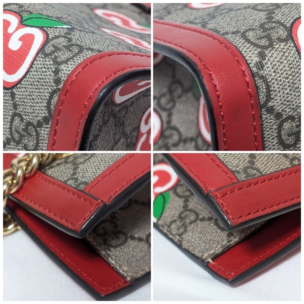 Gucci GG Supreme Apple Padlock Chain Shoulder Bag — view 5