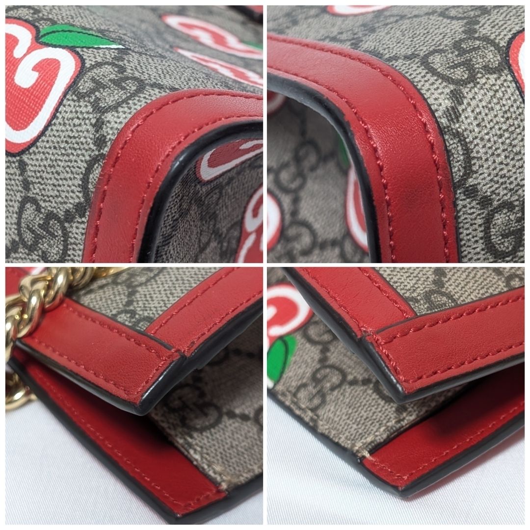 Gucci GG Supreme Apple Padlock Chain Shoulder Bag — view 5