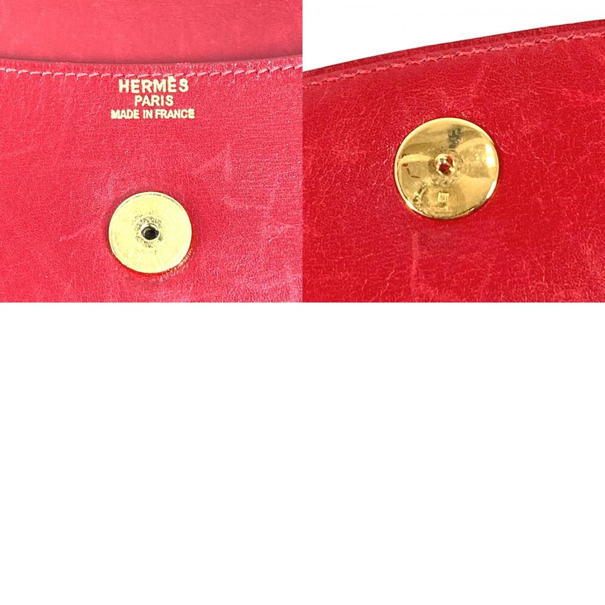 Hermes Second Bag Pochette Rio Leather Red — view 9