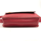 Hermes Belt Bag Pochette Green Leather Red X — view 4