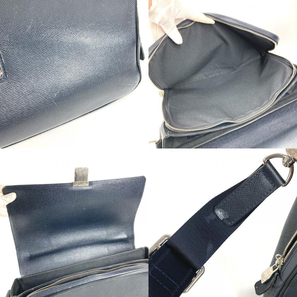 Louis Vuitton Business Bag Vasili GM Taiga Leather Bolt Navy Bol — view 9