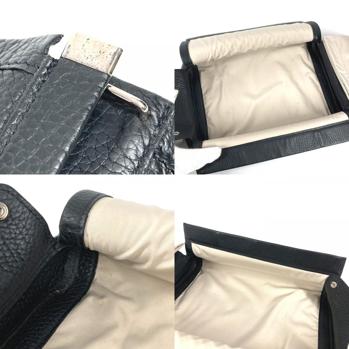 Hermes Clutch Equi Leather Black X — view 8