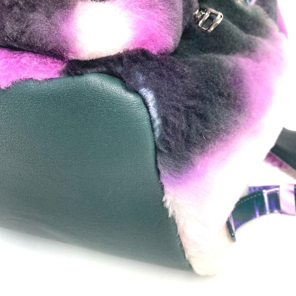 Louis Vuitton Backpack Multi Pocket Fur Purple X Black White — view 6