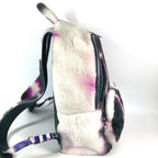 Louis Vuitton Backpack Multi Pocket Fur Purple X Black White — view 4