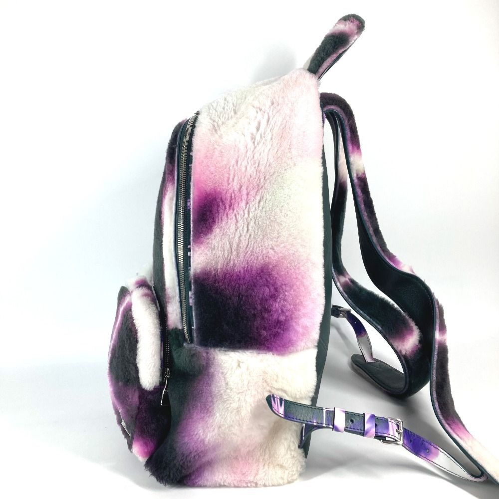 Louis Vuitton Backpack Multi Pocket Fur Purple X Black White — view 3