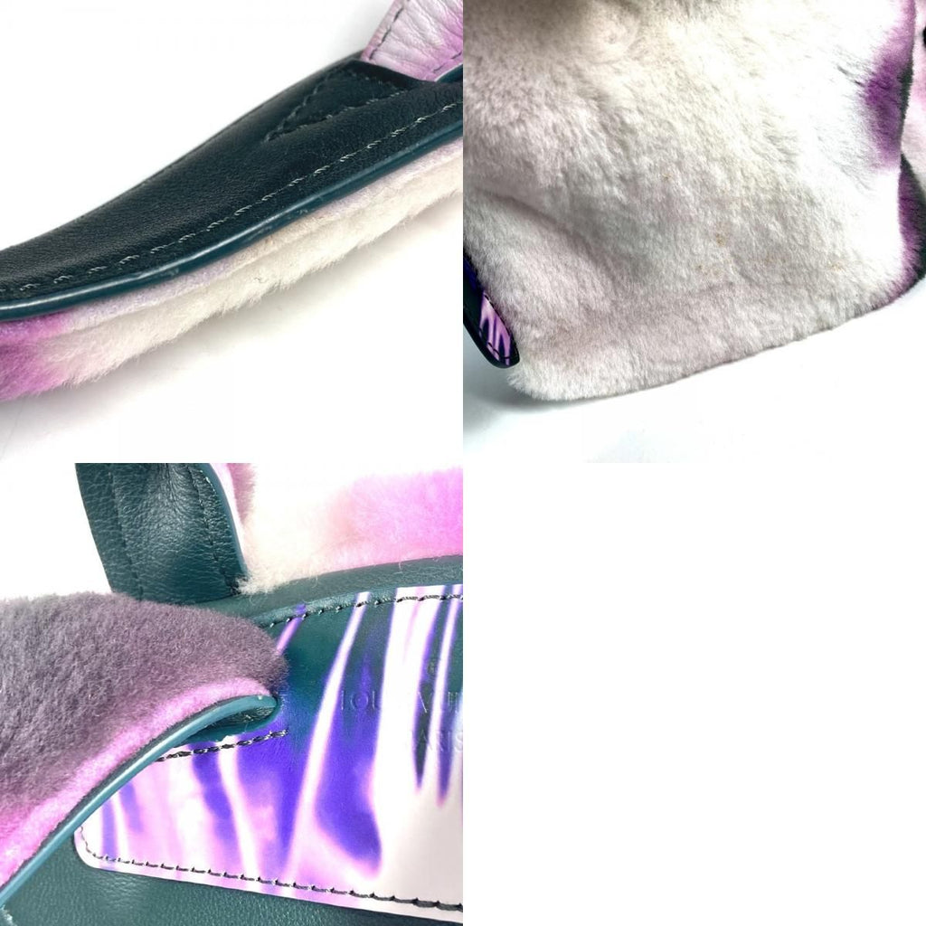 Louis Vuitton Backpack Multi Pocket Fur Purple X Black White — view 9