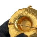Chanel Brooch Straw Hat Motif Metal — view 8