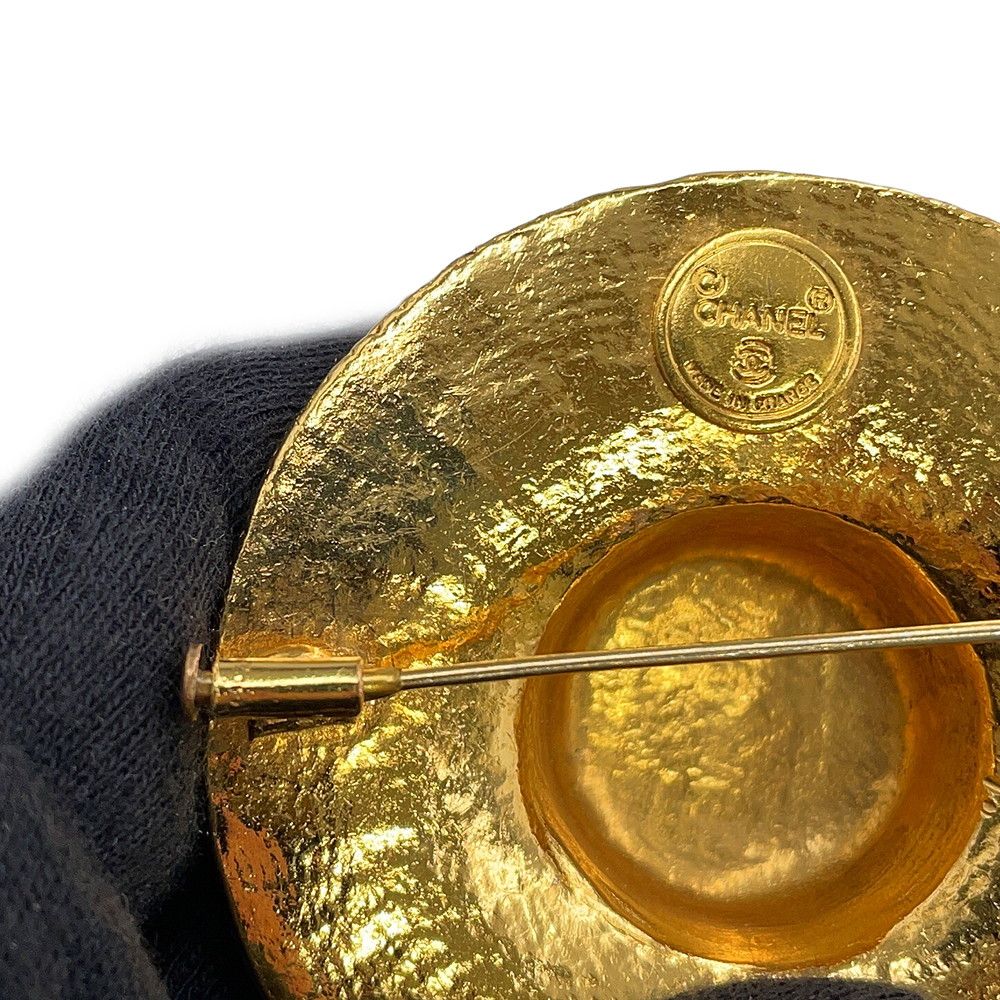 Chanel Brooch Straw Hat Motif Metal — view 7