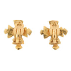 Chanel Earrings CC Logo Cross Metal — view 3