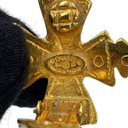 Chanel Earrings CC Logo Cross Metal — view 9