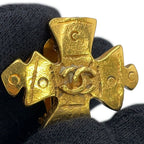 Chanel Earrings CC Logo Cross Metal — view 6