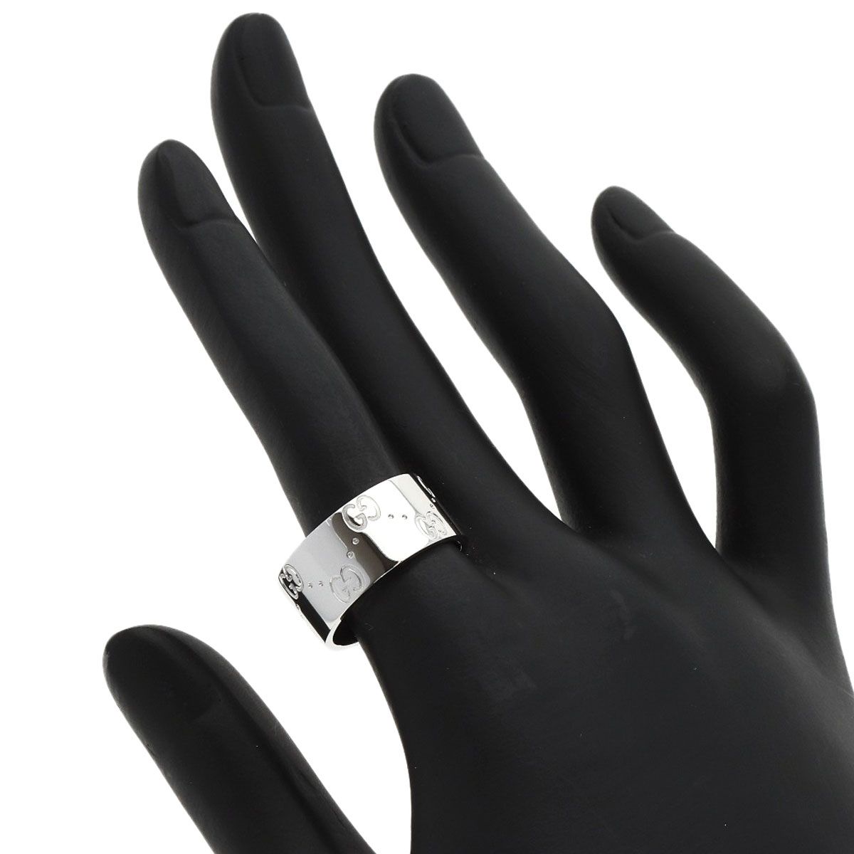 Gucci Icon Wide Ring 18K White Gold — view 7