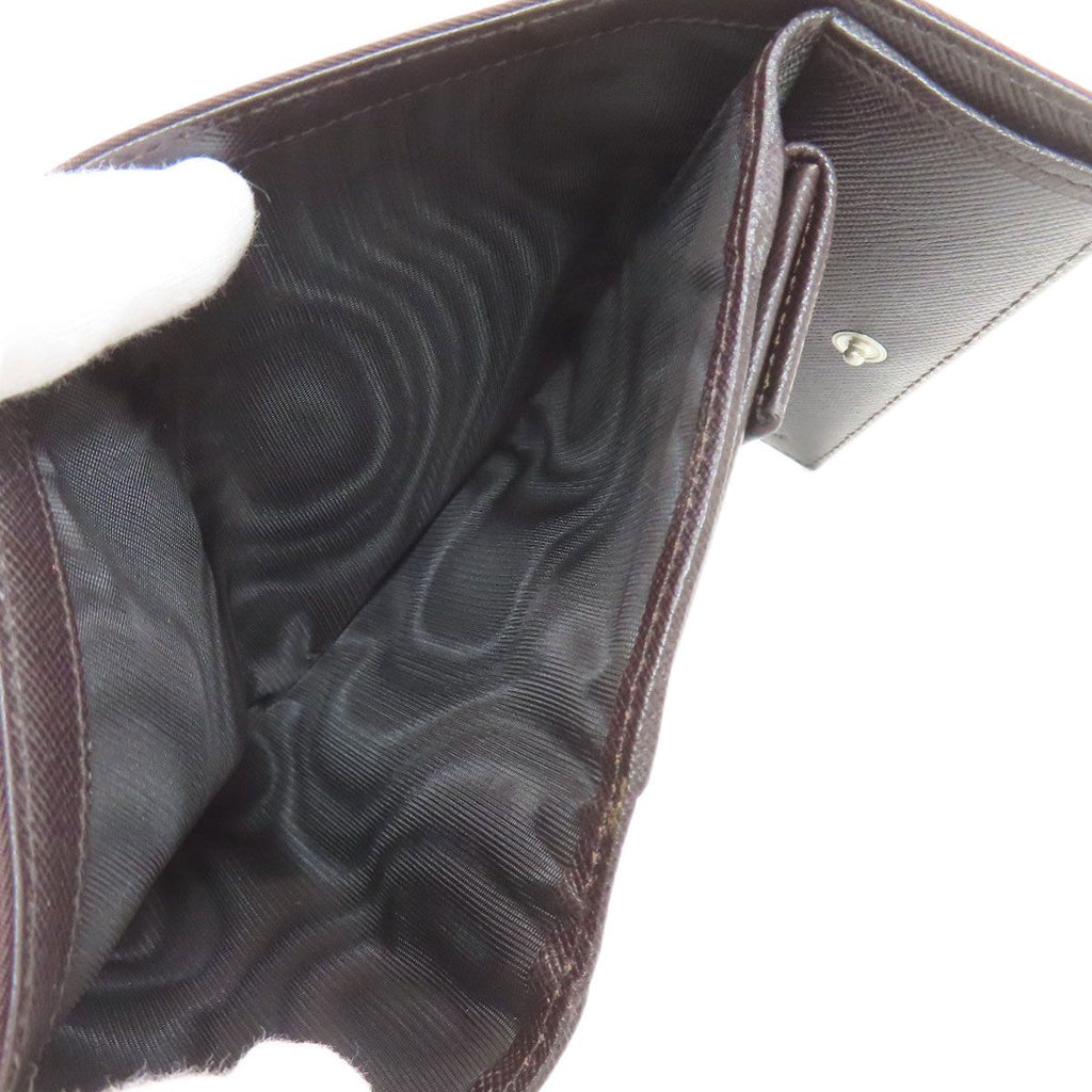 Prada Logo Bifold Wallet Dark Brown — view 6