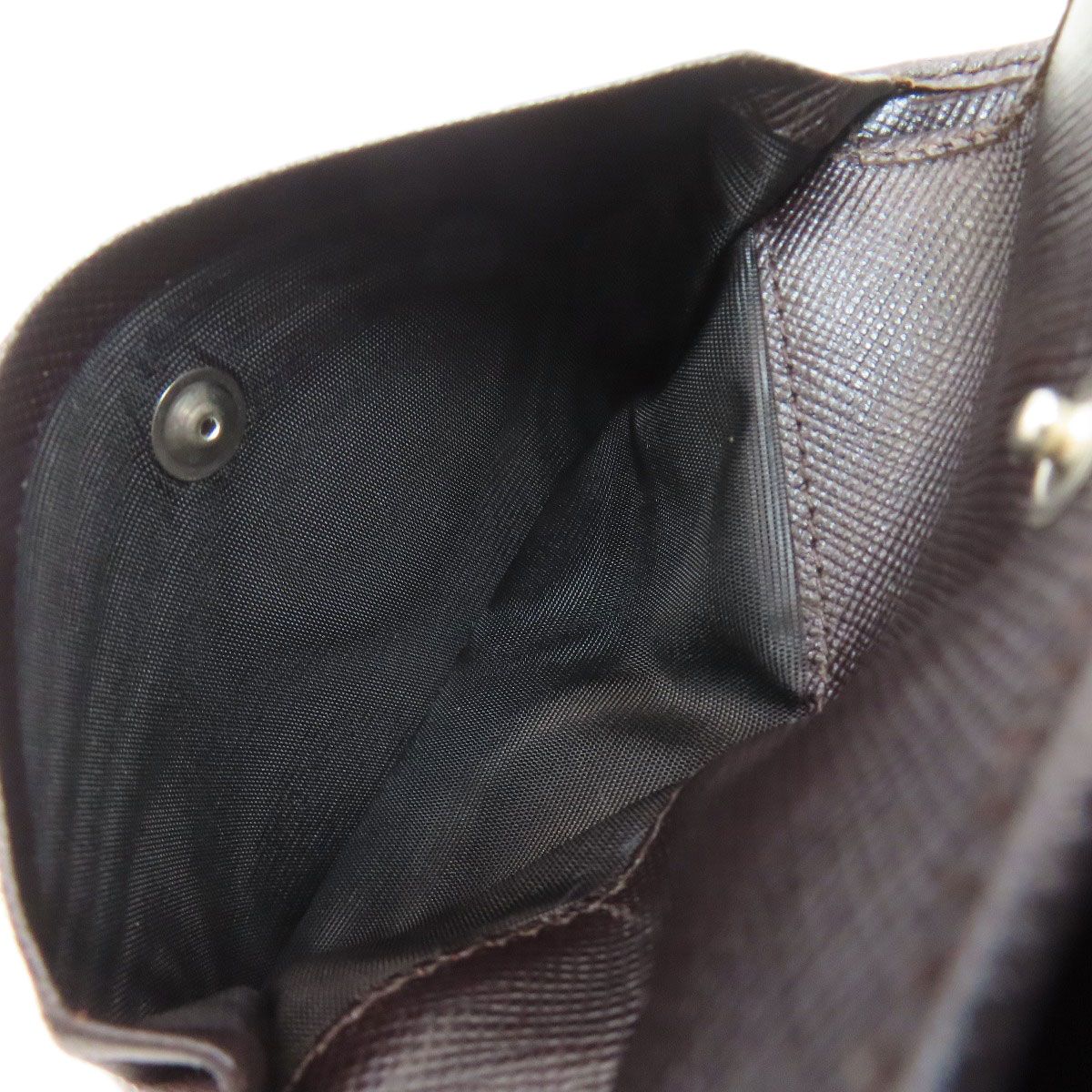 Prada Logo Bifold Wallet Dark Brown — view 5