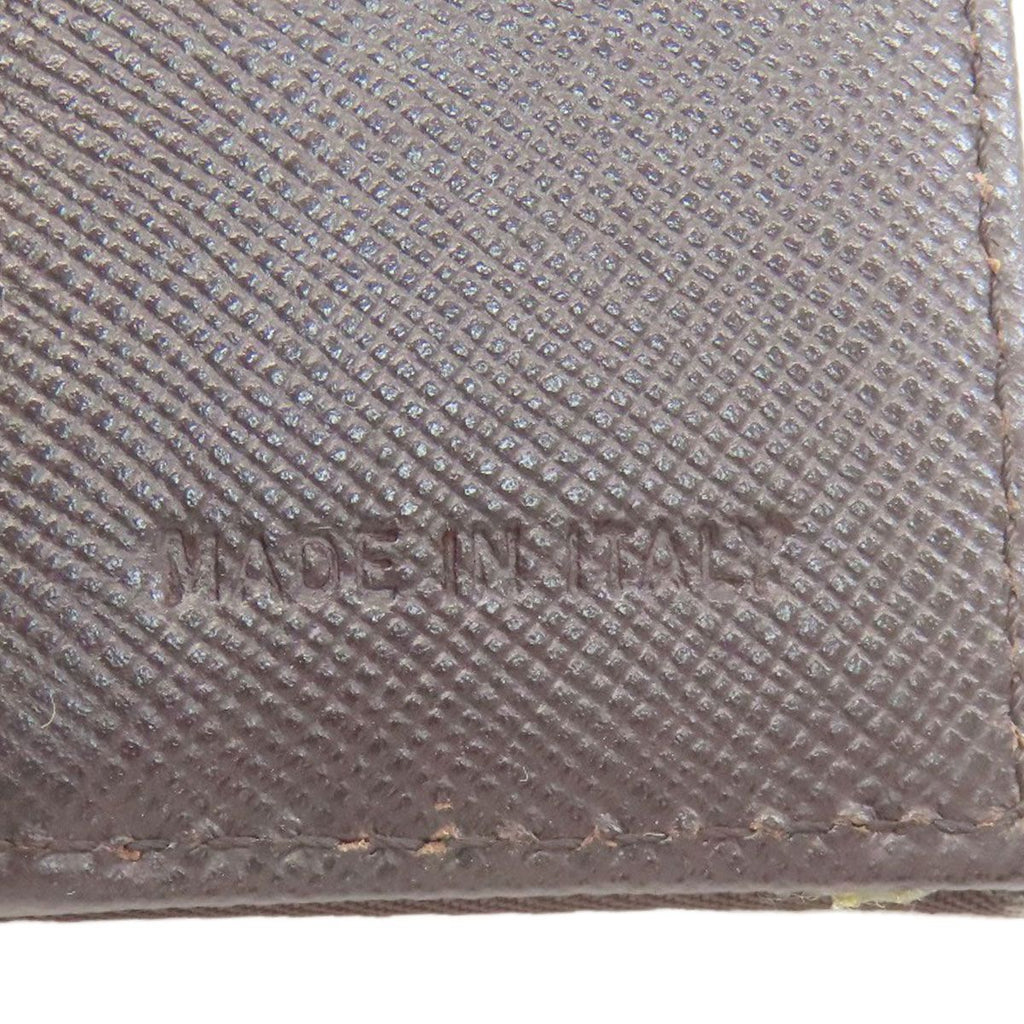 Prada Logo Bifold Wallet Dark Brown — view 8