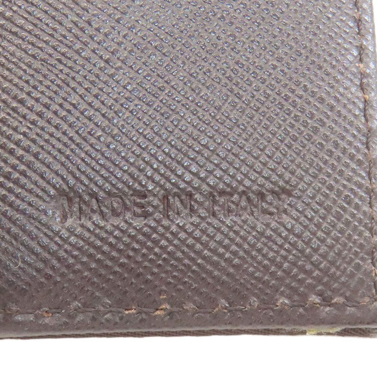 Prada Logo Bifold Wallet Dark Brown — view 8